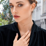 Modern Words Fine Rainbow Choker 18K Gold Necklace w. Diamond, Sapphire, Ruby, Tsavorite & Garnet