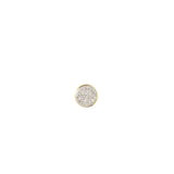Modern Words Fine Dot 18K Gold Stud w. Diamond