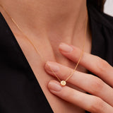 Modern Words Fine Tear Drop 18K Guld Halskæde m. Diamant