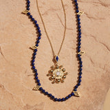 Mazahri | Zan Bead 18K Guld Halskæde m. Lapis