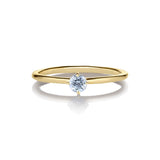 Malene 3.5 Blå 14K Guld Ring m. Akvamarin