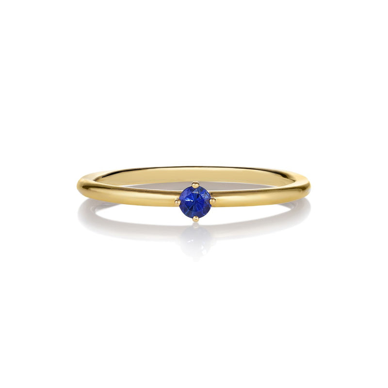 Malene 2.5 Blue 14K Gold Ring w. Sapphire
