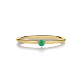 Malene 2.5 Green 14K Gold Ring w. Emerald