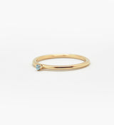 Malene 1.8 Blue 14K Gold Ring w. Aquamarine