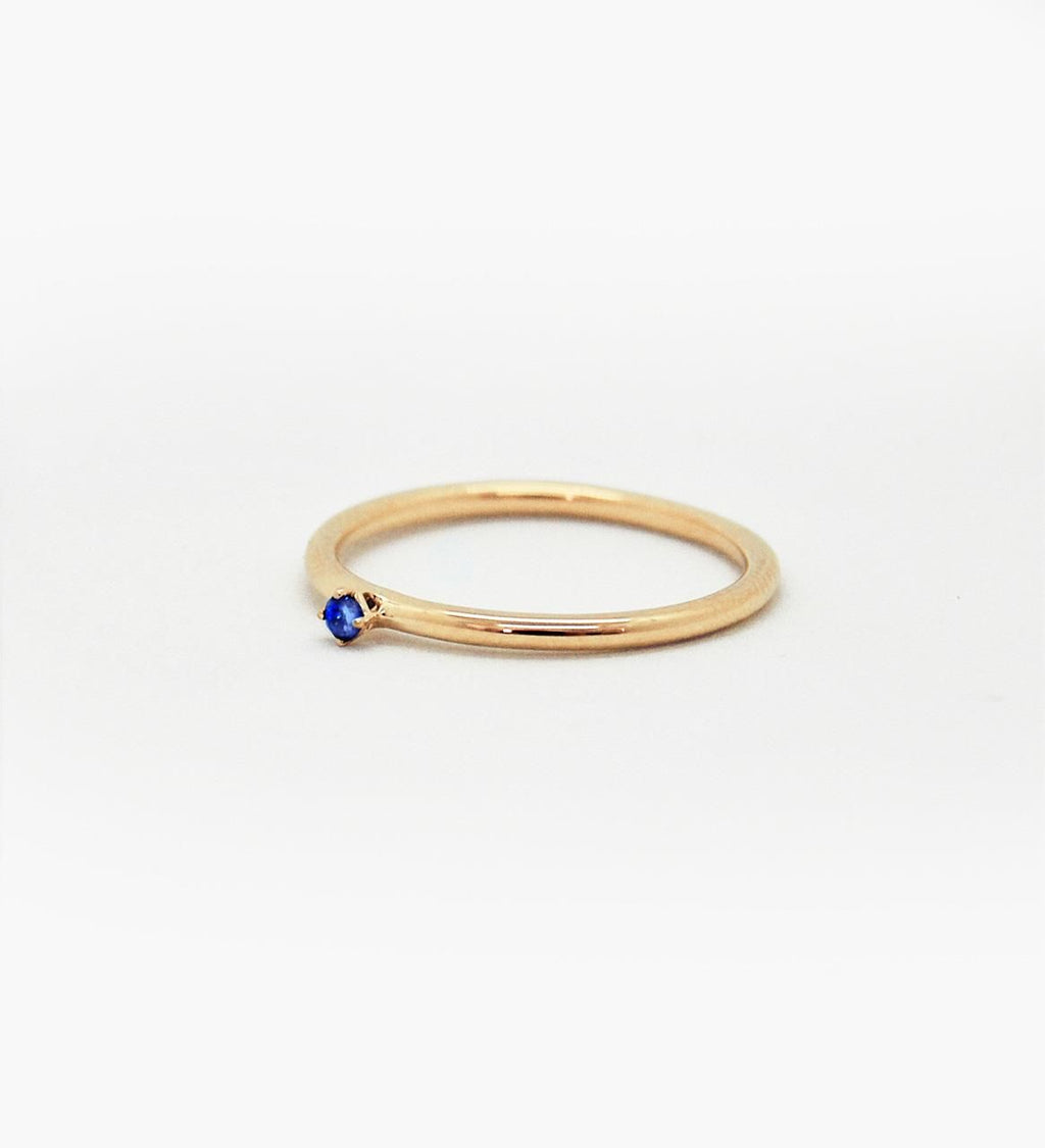 Malene 1.8 Blue 14K Gold Ring w. Sapphire