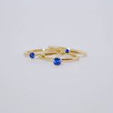 Malene 3.5 Blue 14K Gold Ring w. Sapphire