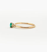 Malene 3.5 Green 14K Gold Ring w. Emerald