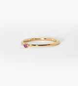 Malene 1.8 Pink 14K Gold Ring w. Sapphire