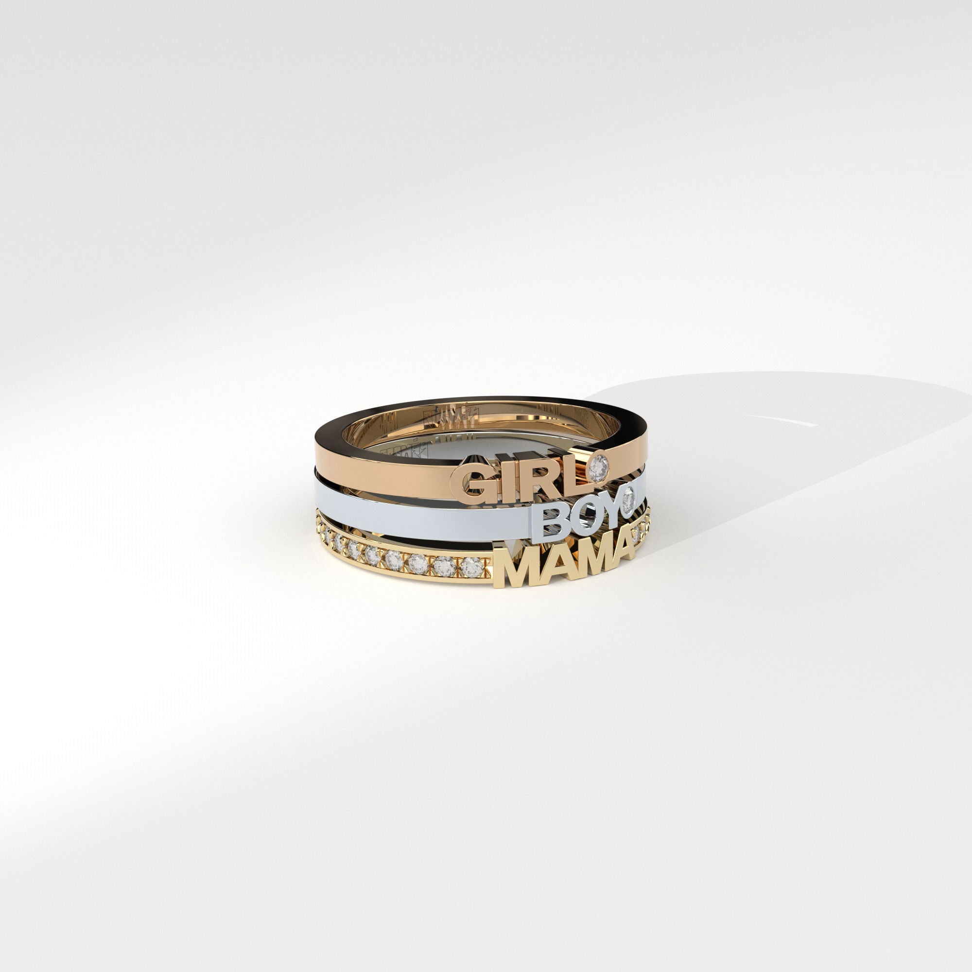Becoming Boy 14K or 18K Whitegold Ring w. Lab-Grown Diamond