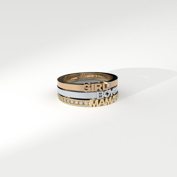Becoming Boy 14K or 18K Whitegold Ring w. Lab-Grown Diamond