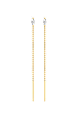 Marquise 18K Gold Earrings w. Lab-Grown Diamonds