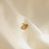 Goldplate 18K Gold Stud w. Sapphire