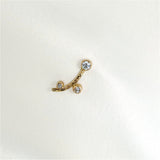 Annie 18K Gold Earstick w. Diamonds