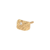 Plate 18K Gold Stud w. Diamond