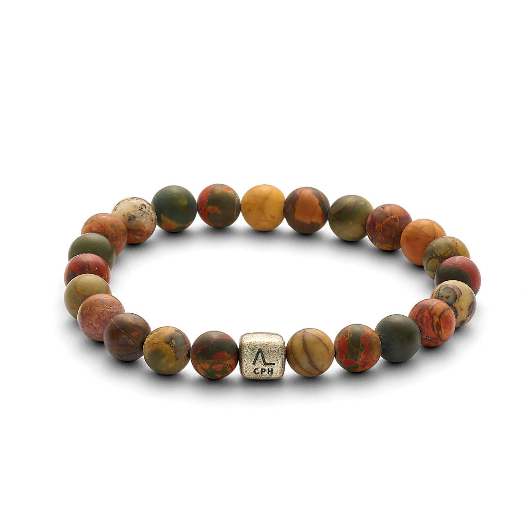 ColorUp Mauna Loa (8mm) Silver Bracelet w. Bead