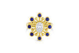 Mazahri | Cosmos 18K Guld Ring m. Diamant & Lapis