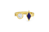 Mazahri | Zan Power 18K Guld Ring m. Diamant & Lapis