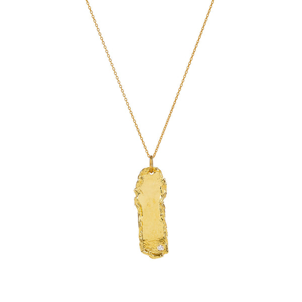 The Minerva Gold Plated Necklace w. Sapphire