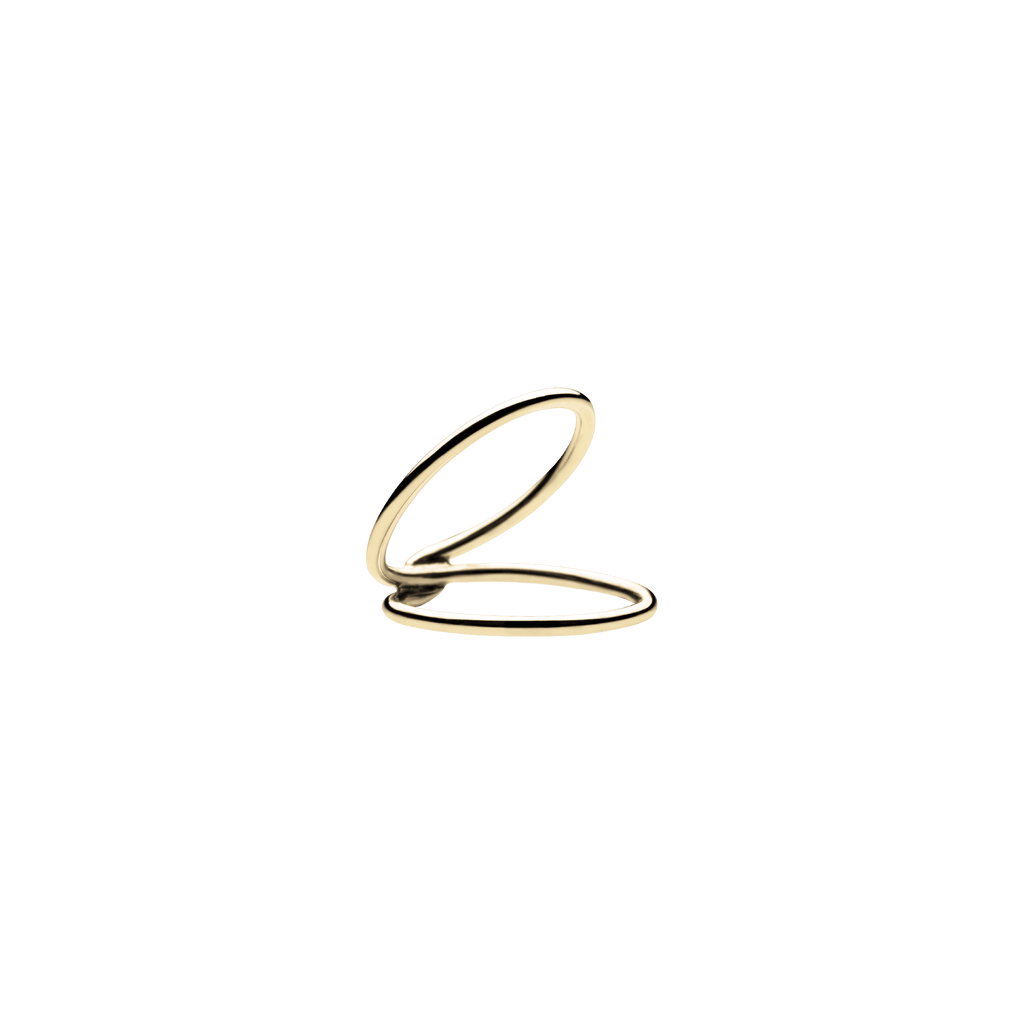 Mini Viper Ring Gold Plated