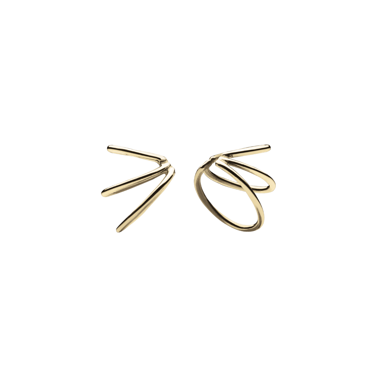 Mini Spine 2.0 Ear Cuffs Gold Plated