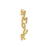Mon Amour 18K Gold Plated Stud w. White Zirconia