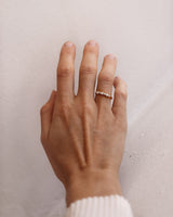 Brigitte 18K Gold, Whitegold or Rosegold Ring w. Diamonds