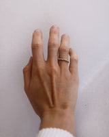 Hilda 18K Guld, Hvidguld eller Rosaguld Ring m. Diamanter