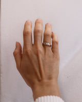 Edith 18K Gold, Whitegold or Rosegold Ring w. Diamonds