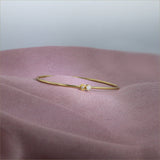 Lovely Sophie, Stor 14K Guld Armbånd m. Diamanter