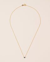 18K Gold Necklace w. London Blue Topaz