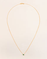 18K Gold Necklace w. Emerald