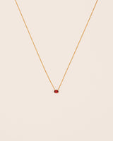 18K Gold Necklace w. Garnet