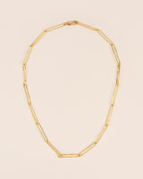 Hammered link chain 18K Gold Necklace