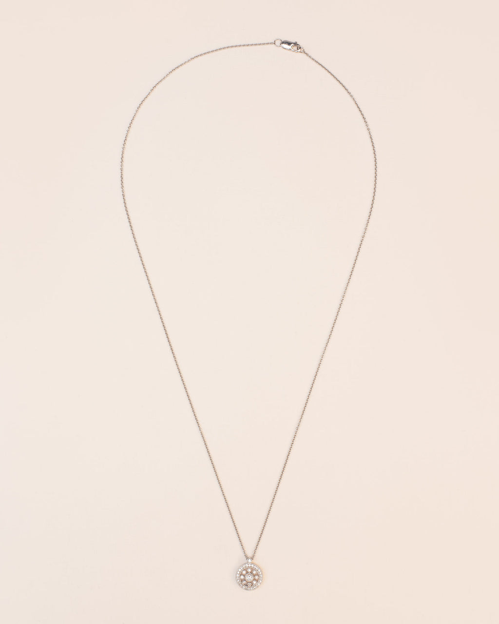 18K Gold necklace w. white Diamonds