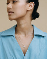 18K Gold necklace w. white Diamonds