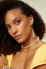 Choker Bahía Sunshine 18K Gold Plated Necklace w. Pearls