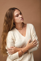 Collar Pebbles 18K Gold Plated Necklace w. Tourmaline