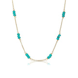 Fiji Halskette 18K vergoldet I Türkis