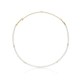 Macarelleta 18K Gold Plated Necklace w. Pearls