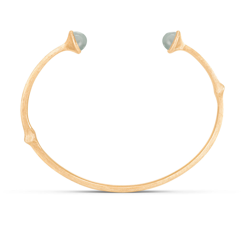 Nature Armreif aus 18K Gold I Aquamarin