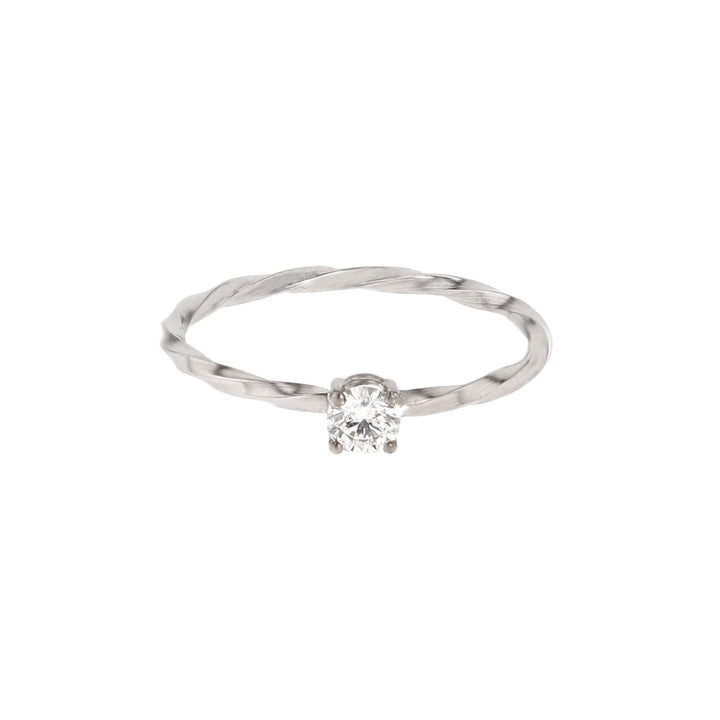 Miss Martha 14K White Gold Ring w. Diamond