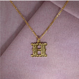 Circus Letter H Gold Plated Necklace