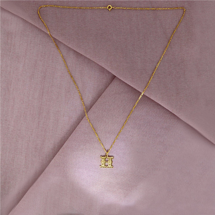 Circus Letter H Gold Plated Necklace