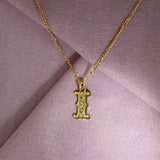 Circus Letter I Gold Plated Necklace