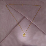 Circus Letter K Gold Plated Necklace