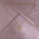 Circus Letter S Gold Plated Necklace