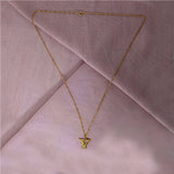 Circus Letter V Gold Plated Necklace