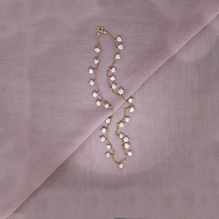 Boheme Gold Plated Necklace w. Pearls