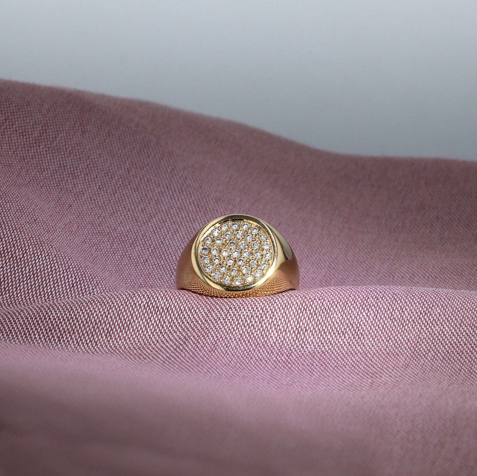 Klassisk Diamanter 14K Guld Ring m. Diamanterer