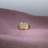 Klassisk Diamanter 14K Guld Ring m. Diamanterer